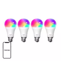 Meross MSL120 WiFi išmanus LED šviesos lemputė (HomeKit) (keturių pakuotė) universalus