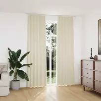 Naktinės užuolaidos, 2 vnt., kreminės, 140x245cm, aksomas