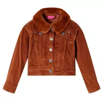 Vaikiška striukė, smėlio spalvos, velvetas, 104 dydžio