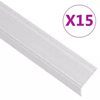 Profiliai laiptams, 15vnt., sidabro, 90 cm, aliuminis, L formos
