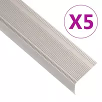 Profiliai laiptams, 5vnt., šampano, 100 cm, aliuminis, L formos