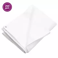Tentas, baltos spalvos, 6x6m, 260g/m², HDPE