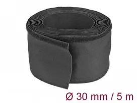 Delock Žarna tekstylny su rzepem żaroodporny 5 m x 30 mm juoda (19191)