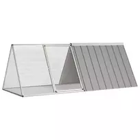 Triušių narvas, pilkas, 201,5x80,5x71cm, galvanizuotas plienas