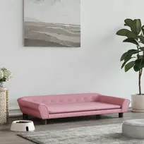 Lova šunims, rožinės spalvos, 100x50x21cm, aksomas