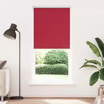 Roletas su tamsinančiomis užuolaidomis, 124,4x230 cm, audinys, plotis 120 cm, raudonos spalvos