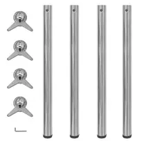 Reguliuojamo aukščio stalo kojos, 4vnt., šlifuoto nikelio, 870mm