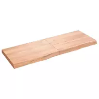 Stalviršis, šviesiai rudas, 140x50x(2-6) cm, medienos masyvas