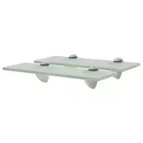 Pakabinamos lentynos, 2vnt., 30x20cm, stiklas, 8mm (243794x2)