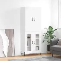 Komoda, baltos spalvos, 69,5x34x180cm, apdirbta mediena