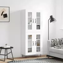 Komoda, baltos spalvos, 69,5x34x180cm, apdirbta mediena