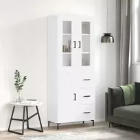 Komoda, baltos spalvos, 69,5x34x180cm, apdirbta mediena