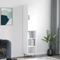 Komoda, baltos spalvos, 34,5x34x180cm, apdirbta mediena