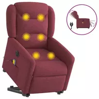 Atsistojantis elektrinis masažinis krėslas, vyno, audinys