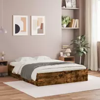 Lovos rėmas su stalčiais, dūminio ąžuolo, 150x200cm, mediena