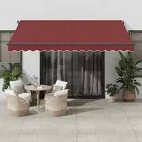 Automatinė ištraukiama markizė, bordo spalvos, 400x350cm
