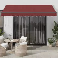 Automatinė ištraukiama markizė, bordo spalvos, 350x250cm
