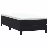 Box Spring Lova be čiužinio Juoda 90x210 cm aksomas