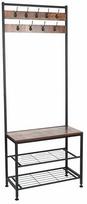 Prieškambario spinta Kuchinox Jacob, ruda sp./juoda sp., 70 cm x 32 cm x 180 cm