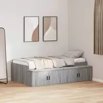 Lovos rėmas Pilkas Sonoma 80 x 200 cm Apdirbta mediena
