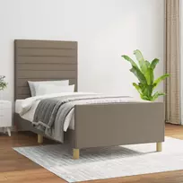 Lovos rėmas be čiužinio, taupe, 90x190 cm, audinys