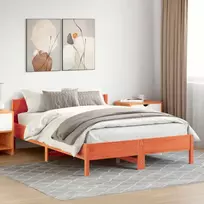 Lovos rėmas be čiužinio, vaško rudas, 150x200cm, pušies masyvas