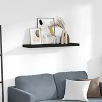Pakabinama sieninė lentyna, juodos spalvos, 90x23,5x3,8cm, MDF