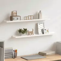 Lentynos nuotraukų rėmeliams, 2vnt., baltos, 80x9x3cm, MDF