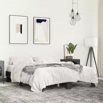 Lovos rėmas, juodas, 150x200cm, apdirbta mediena ir metalas