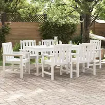 Sodo Kėdė 6 pcs Balta 65.5 x 59 x 88 cm Polietilenas