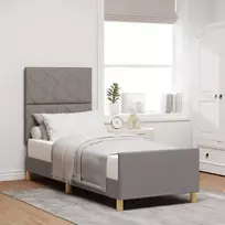 Lovos rėmas su galvūgalio Taupe 80 x 200 cm audinys