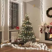 LED lempučių girlianda, PVC, 3000 šaltų baltų LED, tanki