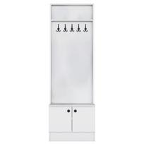 Drabužių kabykla su lentyna Kalune Design M16 1572, 182.8 cm, balta sp.