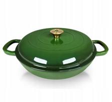 Emaliuotas ketaus puodas Allesken Rodeluxe, Ø30 cm, 3 l, žalia sp.