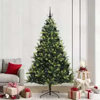 Dirbtinis sulankstomas Kalėdų medis su 300 LED Žalia 210 cm