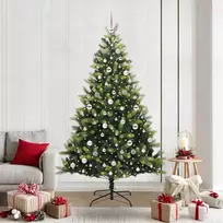 Dirbtinis sulankstomas Kalėdų medis su 300 LED Žalia 210 cm
