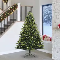 Dirbtinis sulankstomas Kalėdų medis su 300 LED Žalia 240 cm