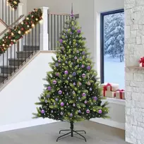 Dirbtinis sulankstomas Kalėdų medis su 300 LED Žalia 240 cm