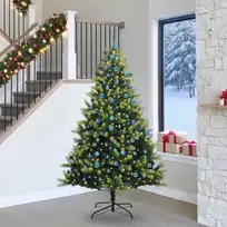 Dirbtinis sulankstomas Kalėdų medis su 300 LED Žalia 240 cm
