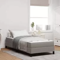 Kiemas lova su čiužiniu Taupe 80 x 200 cm audinys