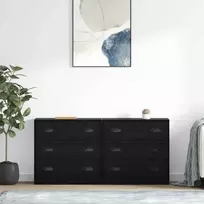 Šoninės lentynos 2 pcs Juodas ąžuolas 70 x 35,5 x 67,5 cm