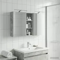 Vonios spintos komplektas su lentyna 3 pcs 130 x 14,5 x 70 cm