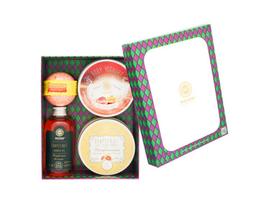 Dovana rinkinys (kūno jogurtas 200g + druskos kūno šveitiklis 300g + dušo želė 200ml + vonios kamuolys 145g) GRAPEFRUIT Saules Fabrika