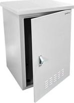 Alantec Išorinė sieninė 19'' serverinė spinta 12U 600x600, 4 laikikliai, 4 kabelių praėjimai, spalva pilka ALANTEC