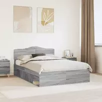 Lovos rėmas Pilkas Sonoma 140 x 200 cm Kietos pušies mediena