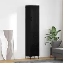 Aukštas spintelė su stalčių Juodas ąžuolas 34,5 x 34 x 180 cm