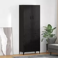 Aukštas spintelė su stalčių Juodas ąžuolas 69,5 x 34 x 180 cm