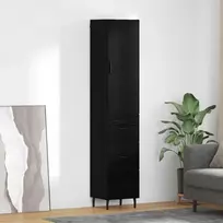 Aukštas spintelė su stalčių Juodas ąžuolas 34,5 x 34 x 180 cm