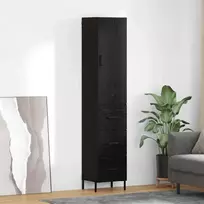 Aukštas spintelė su stalčių Juodas ąžuolas 34,5 x 34 x 180 cm