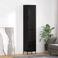 Aukštas spintelė su stalčių Juodas ąžuolas 34,5 x 34 x 180 cm